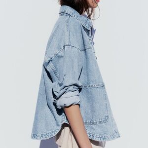 ZARA OVERSIZED DENIM SHACKET